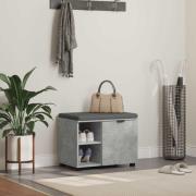 vidaXL Hallbänk BetongGrå 60 x 38 x 46 cm Konstruerat Trä och Tyg