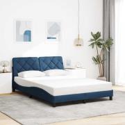 vidaXL Bed Frame without Mattress Blue 140x190 cm Fabric