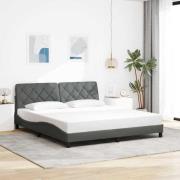 vidaXL Bed Frame without Mattress Dark Grey 180x200 cm Fabric