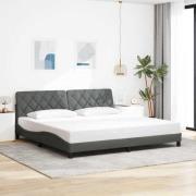 vidaXL Bed Frame without Mattress Dark Grey 200x200 cm Fabric