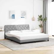 vidaXL Bed Frame without Mattress Light Grey 180x200 cm Fabric