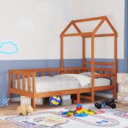 vidaXL Dagbädd Set 2 pcs Vaxbrun Massiv furu