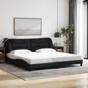 vidaXL Bed Frame without Mattress "Hvar" Black 200x200 cm Fabric
