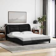 vidaXL Bed Frame without Mattress "Hvar" Black 160x200 cm Fabric