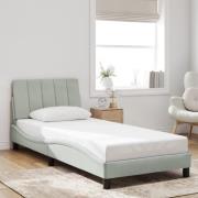 vidaXL Bed Frame without Mattress "Hanko" Light Grey 80x200 cm Velvet