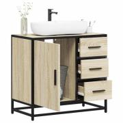 vidaXL Badrumsskåp sonoma-ek 65x33x60 cm konstruerat trä