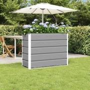 vidaXL Planteringskärl Ljusgrå 100 x 40 x 75 cm Stål