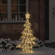 vidaXL Julgran med 120 LED-lampor Varmvit 120,5 cm PET