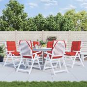 vidaXL Stolsdynor 6 st röd oxfordtyg