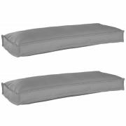 vidaXL Pallkuddset 2 pcs Grå 100 x 40 x 8 cm Oxford Tyg
