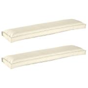 vidaXL Pallkuddset 2 pcs Kräm 150 x 40 x 8 cm Oxford Tyg