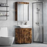 vidaXL Badrumsmöbelset TULUM 2 pcs Rökt ek 60 x 34 x 63 cm