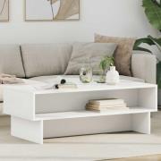 vidaXL Kaffeebord Vit 100 x 46 x 35 cm Konstruerat trä