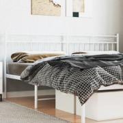 vidaXL Ersättningsgavel metall vit 200 cm