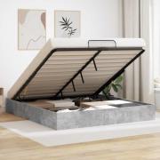 vidaXL Ottoman Sängram Betonggrå 160 x 200 cm Konstruerat trä