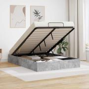 vidaXL Ottoman Sängram Betonggrå 120 x 200 cm Konstruerat trä