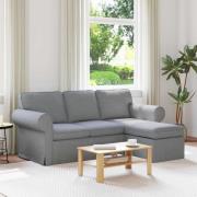 vidaXL Soffa 160cm Ljusgrå Metall