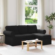 vidaXL Soffa Svart 215 x 138 x 80 cm tyg