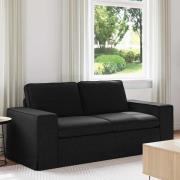 vidaXL Soffa Svart 182 x 80 x 82 cm tyg