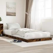 vidaXL Sängram Rökt ek 75 x 190 cm Konstruerat trä