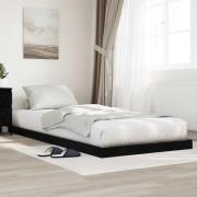 vidaXL Sängram Svart Ek 100 x 200 cm Konstruerat trä