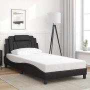 vidaXL Bed Frame "Viana" without Mattress Black 100x203 cm Faux Leathe...