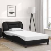 vidaXL Bed Frame without Mattress "Hvar" Black 100x203 cm Faux Leather