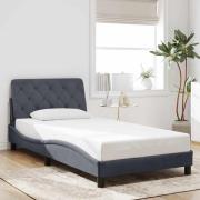 vidaXL Bed Frame without Mattress Dark Grey 100x203 cm Velvet