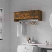 vidaXL Klädhängare rökfärgad ek 100x32,5x35 cm konstruerat trä