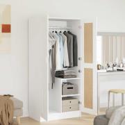 vidaXL Garderob vit 82,5x51,5x180 cm konstruerat trä