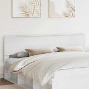 vidaXL Huvudgavel Glansig Vit 200 cm Konstruerat trä