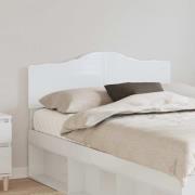 vidaXL Huvudgavel Glansig Vit 135 cm Konstruerat trä