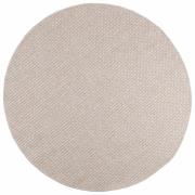vidaXL Områdesmattor Rund FARO Kräm Ø 160 CM Polyester