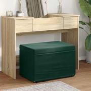 vidaXL Pall Mörkgrön 61 x 41 x 40 cm Sammet och konstruerat trä