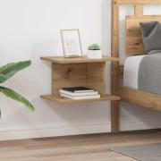 vidaXL Sängbord 2 pcs Artisan Ek 40 x 30 x 25 cm Konstruerat trä