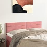 vidaXL Sänggavlar Rosa 144x5x78/88 cm Sammet