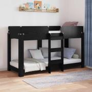 vidaXL Köksbädd för barn Svart Ek 75 x 190 cm Konstruerat trä
