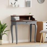 vidaXL Skrivbord massivt mahognyträ 80x40x92 cm