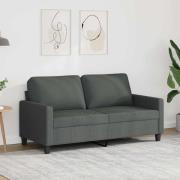 vidaXL Soffa 2-sits mörkgrå 140 cm tyg