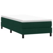 vidaXL Resårsäng utan madrass mörkgrön 80x210 cm sammet