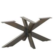 vidaXL Soffbordsben spindelformad svart 98x58x(42-43) cm stål