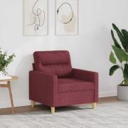 vidaXL Fåtölj vinröd 60 cm tyg
