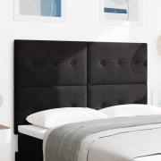 vidaXL Huvudgavel Svart 160 cm Sammet