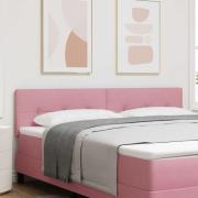 vidaXL LED huvuddyna med LED-ljusslingor Rosa 180 cm Sammet