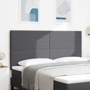 vidaXL LED huvuddyna med LED-ljusslingor Mörkgrå 180 cm Kordread tyg