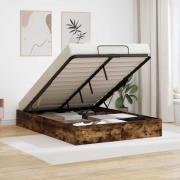 vidaXL Ottoman Sängram Rökt Ek 203 x 120 x 25 cm Konstruerat trä