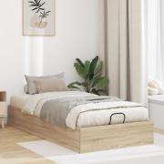 vidaXL Ottoman Sängram Sonoma-ek 193 x 90 x 25 cm Konstruerat trä