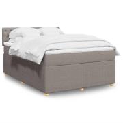 vidaXL Ramsäng med madrass taupe 140x200 cm tyg