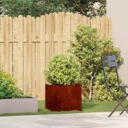 vidaXL Planteringskärl rostig 40x40x40 cm väderbeständigt stål