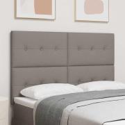vidaXL Höjdjusterbar Sänggavel med huvudgavel Taupe 160 cm tyg